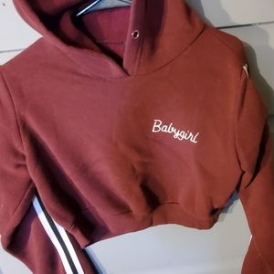 "Babygirl" crop hoodie